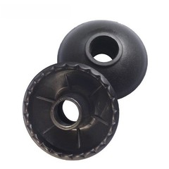 10pcs Outdoor Pole Mud Trays Black Plastic Diameter 5.3cm Thickness 2.15cm