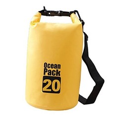 Dry Sack/Floating Waterproof Bag 2L/5L/10L//30L for Boating, 20L Yellow