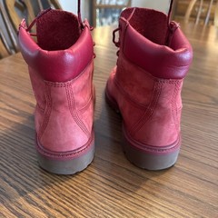 Timberland Premium 6 Inch Waterproof Boot Medium Red Nubuck Size 10 Toddler