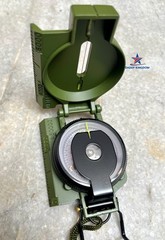 US Military Phosphorescent Lensatic Compass, Olive Drab Waterproof with Pouch