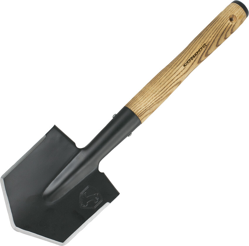 Condor Knives Wilderness Survival Black Fixed Wood Handle Camping Shovel 2818