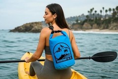 Waterproof Dry Bag, Roll-Top Floating Sack, 500D PVC for Kayaking, 5L Blue