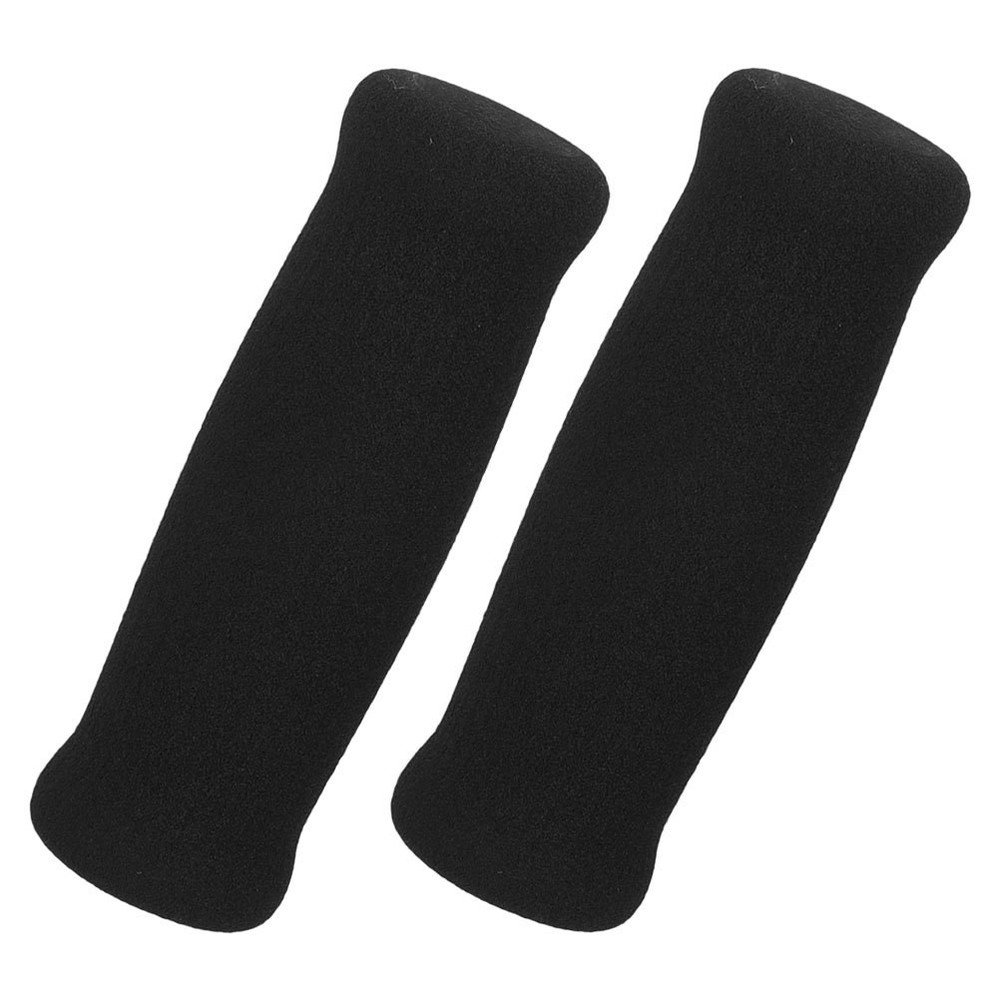 2Pcs Elderly Crutch Handles Grip Replacement Soft Nonslip Black Sponge Wraps