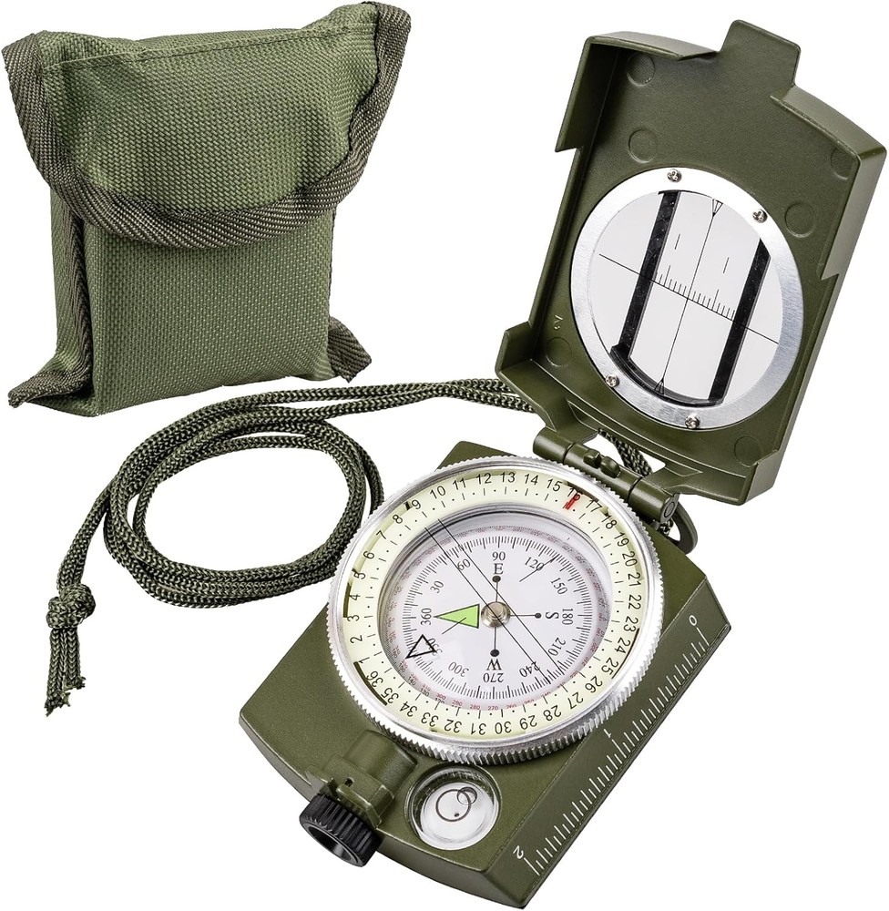 Compasses，Hiking Compass for Survival with ，Waterproof Durable and Green