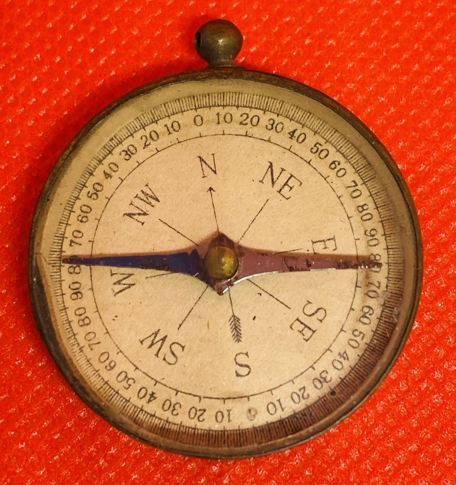 Vintage Whitehall Michigan Souvenir Compass Hiking Camping Travel