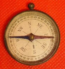 Vintage Whitehall Michigan Souvenir Compass Hiking Camping Travel