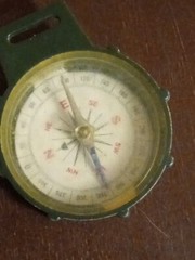 Vintage Plastic Compass Made In Hong Kong Works Great Very Rare Unique Pendant
