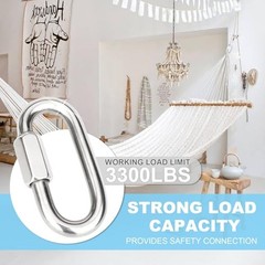 Chain Links, 1Pcs(18-8) Heavy Duty Stainless Steel Carabiner, 4.8 Inch 304
