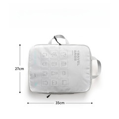 Waterproof Polyester Storage Bag Compressible Design for Packing 35x27cm Gray