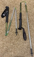 Black Diamond Distance Z green silver folding aluminum Trekking Hiking Poles