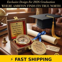 OakiWay Dream Chaser Compass – Inspirational Gift for Graduation