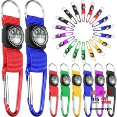 Compass for Kids Bulk Mini Compass Keychain for Classroom, Hiking, Survival 36