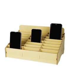 Grid Cell Phone Organizes Storage Box for Office School Classroom 24