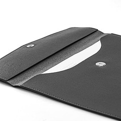 1 Piece PU Leather File Folder Vertical A4 Document Holder File Envelope Black
