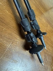 Outdoor Black Adjustable Hiking Trekking Poles Pair 110–135cm w/ Straps