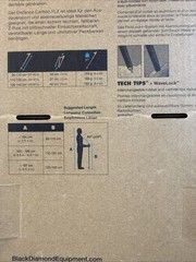 NEW BLACK DIAMOND Distance Carbon FLZ Poles – 140 – Desert Sky