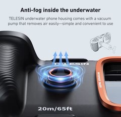 TELESIN Underwater Snorkeling Diving Phone Waterproof Case Universal Underwat…