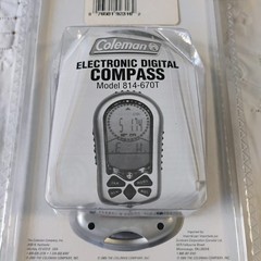 New Coleman Electronic Digital Compass Model 814-670T Temp Time Date Alarm