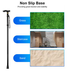 Cane Walking Stick Adjustable Folding walking Aluminum Collapsible Travel Hiking