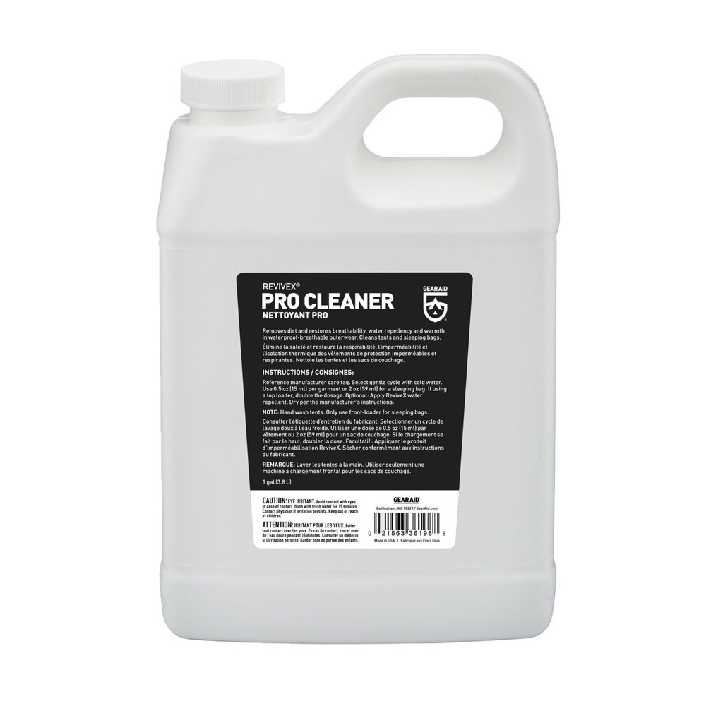 GEAR AID Revivex Pro Cleaner Wash for GORE-TEX Jackets Tents Outdoor Gear, 1 Gal
