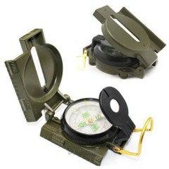 Lensatic Compass Military Camping Survival Marching Plastic Pocket Army Style
