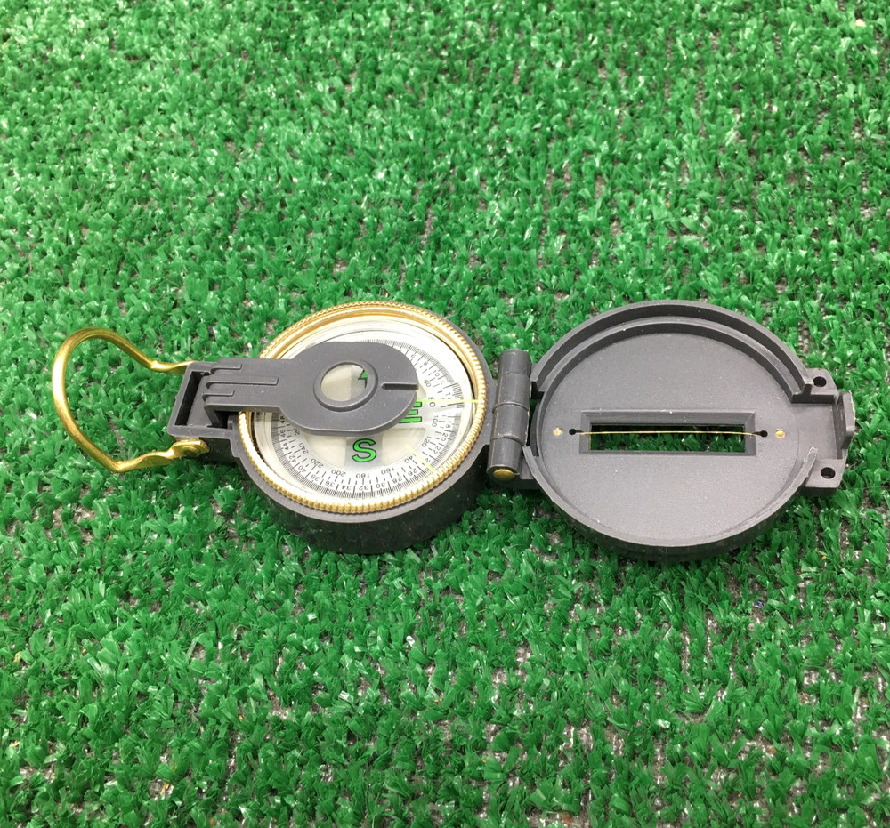 Coleman Engineer Lensatic Compass camping hiking orienteering with manual