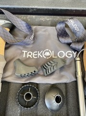 Trekology TREK-Z 2pc Trekking Hiking Poles, Foldable Collapsible Walking Sticks