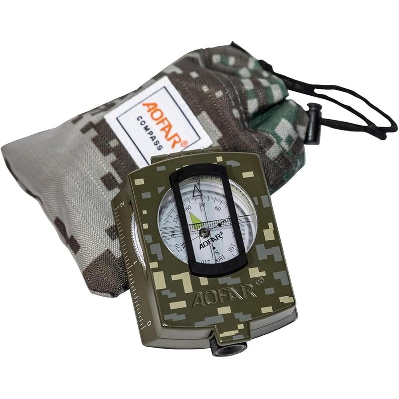 Durable Waterproof Military Compass Luminous Dial Portable Hiking Adventure Gear