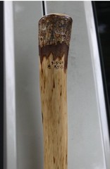 Walking Stick Hiking Stick Handmade Sweet Gum Wood Staff 59.5” Trekking Pole,Art