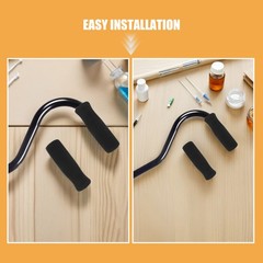 4Pcs Ergonomic Cane Handle Covers Black Reusable Cushioned Non Slip for Crutch