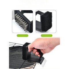 BBQ Grill Brush Sponge Scrubber Right-angle Brush Head Dense Stainless Wires