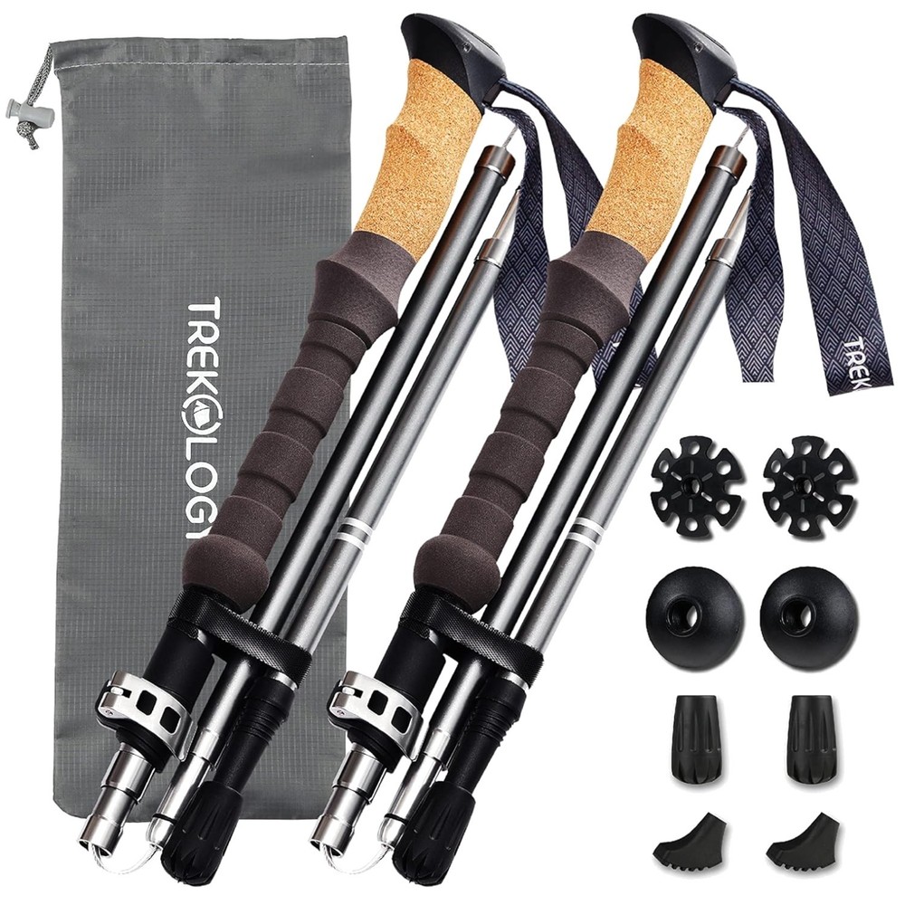 Compact 15-Inch Folding Hiking Sticks – Lightweight