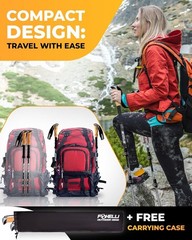 Bastones trekking con mango de corcho bastones plegables con puntas antichoque