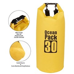 Dry Sack/Floating Waterproof Bag 2L/5L/10L//30L for Boating, 20L Yellow