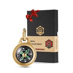 Mini Titanium/Brass Waterproof Pocket Compass for Hiking, Survival & Gifts – Key