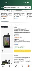 Garmin Montana 700 GPS Handheld 5″ Touchscreen Routable Mapping Hiking Black