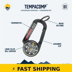 Sun Company TempaComp – Ball Compass & Thermometer Carabiner
