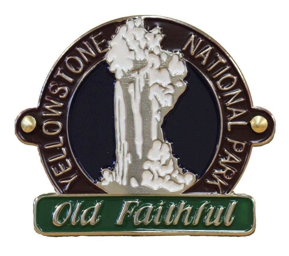 Yellowstone National Park – Old Faithful – Hiking Stick Medallion