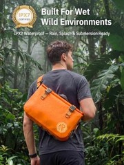 IPX7 Waterproof Fanny Pack with Magnetic One-Hand Closure, Durable 7.5L Orange