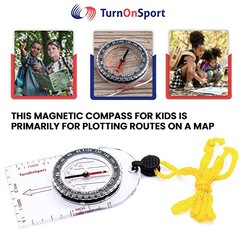 Boy Scout Orienteering Hiking Compass – Kids, Waterproof & Style R