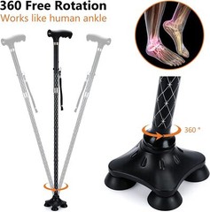 KAKICLAY Trekking Poles Walking Cane Hiking Stick Foldable Lightweight LED Light