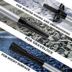 Collapsible Trekking Poles for Hiking – 2 Pack Collapsible Aluminum Walking Stic
