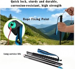 Ultralight Carbon Fiber Trekking Poles 2-Pack, Fixed Length, Quick Lock