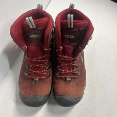 Keen Targhee Mid Waterproof Hiking Boots Women’s US 9 Burgundy Red Leather