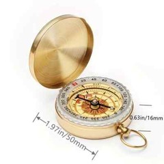 Waterproof Luminous Compass Camping Hiking Brass Compass Portable Compass