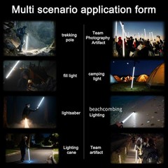 LED Glow Trekking Pole, Waterproof Hiking Stick with Light – 1 Pack