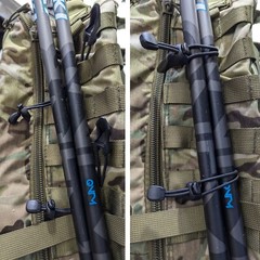 2 Multiuse Tactical MOLLE Backpack Vest Equipment Ice Axe Ski Pole Clip Fastener