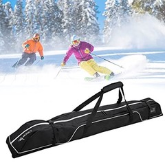 Ski Bag,Single Ski Bags for Air Travel,Ski Bag with 75 inches (190 cm) Black