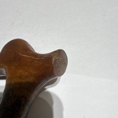 Hand-Carved Wooden folk art cane with bird Head Handle and Decorative Shaft