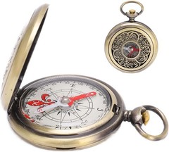 Brass Compass Hiking Durable Shockproof Waterproof Navigation Tool for Outdoo…